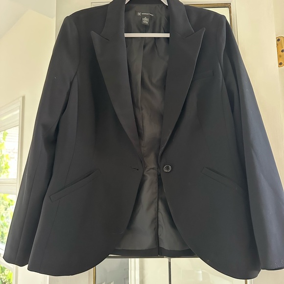 INC International Concepts Black Blazer - Picture 1 of 3